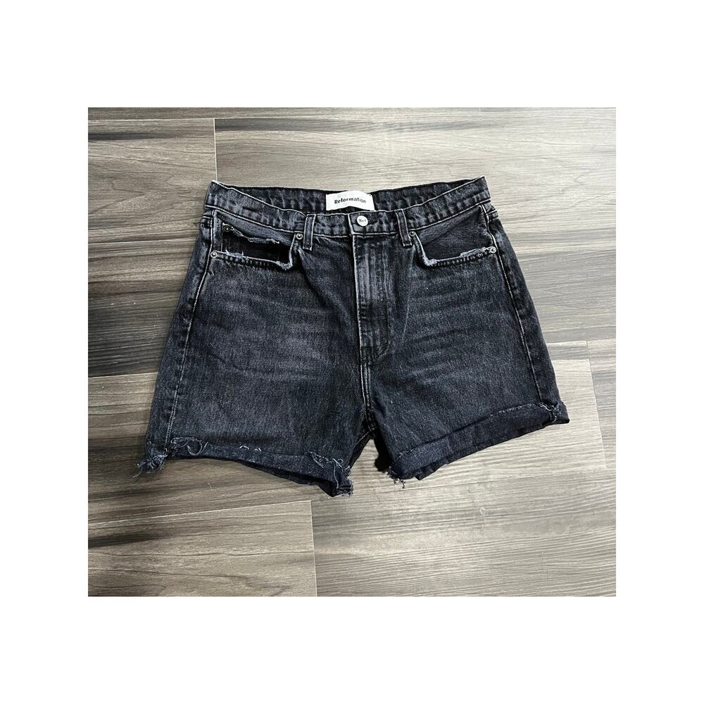 Reformation Black High Waist Shorts